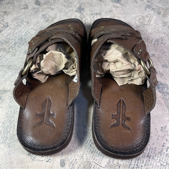 Frye Men Leather LudLow Slide Sandals Size 9 (10.24\